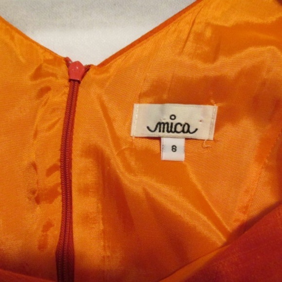 Embroidered Sleeveless Silk Dress, Size 8 - Picture 5 of 6